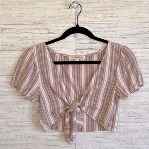 Rewind Short Sleeve Knotted Top | SIZE S